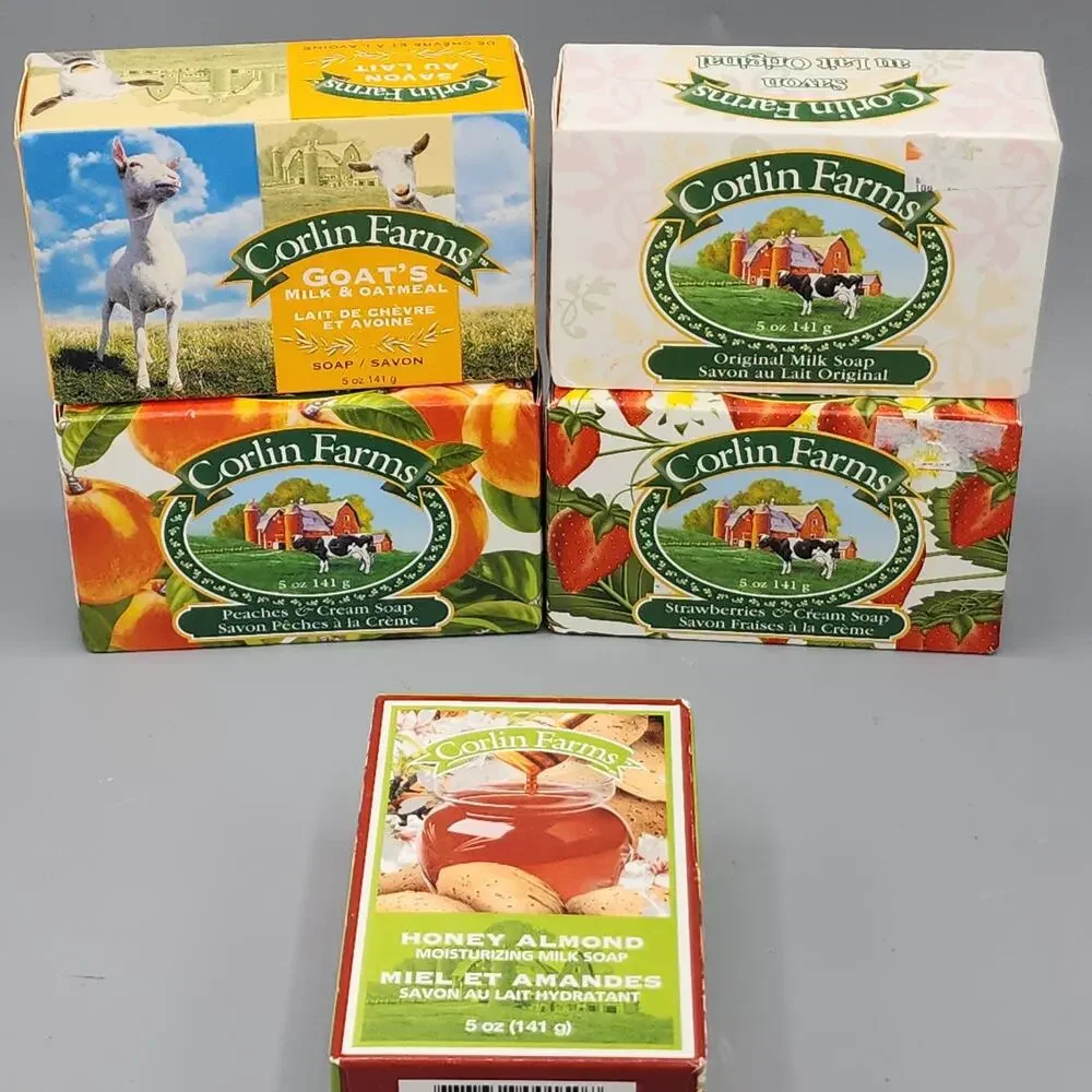 Corlin Farms Moisturizing Milk Soap Lot of 5 Assorted Scents New
